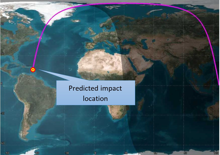 Predicted impact location Max IAS